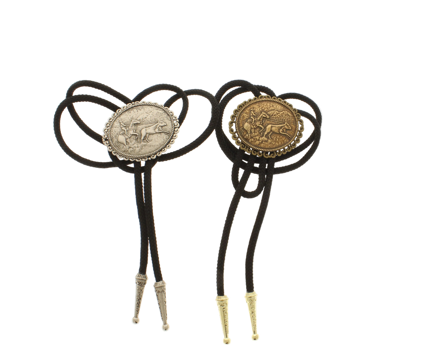 50mm x 59mm Silver or Gold Saddle Bolo, made in USA, each
