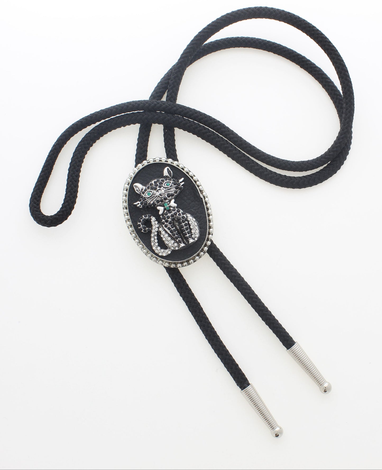 47mm x 36mm Midnight Whiskers Bolo Tie, 36" cord, made in USA, each