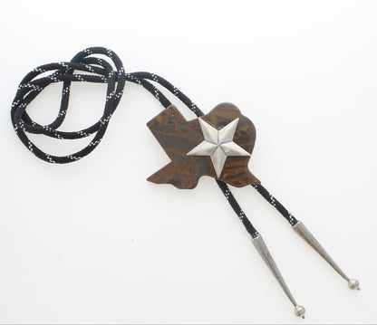 72mm x 73mm Lone Star Texas Bolo Tie, 36' cord, made in USA, each