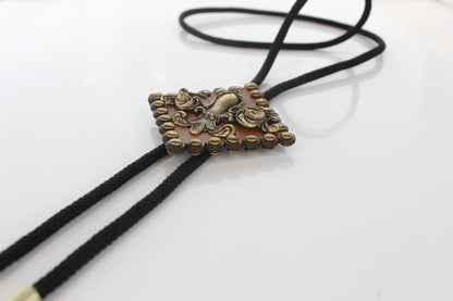 68mm Antique Filigree Bolo Tie, made in USA, each