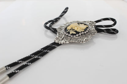 82mm x 56mm Wildflower Cameo Bolo Tie, made in USA, each