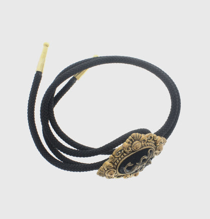 Golden Siren Bolo Tie – Mermaid Emblem in Ornate Frame, Made in USA, 50.8mm x 59.3mm