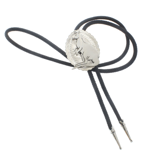 Outback Spirit Bolo Tie – Kangaroo Emblem in Silver, Made in USA, 43.9mm x 55.8mm