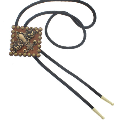 68mm Antique Filigree Bolo Tie, made in USA, each