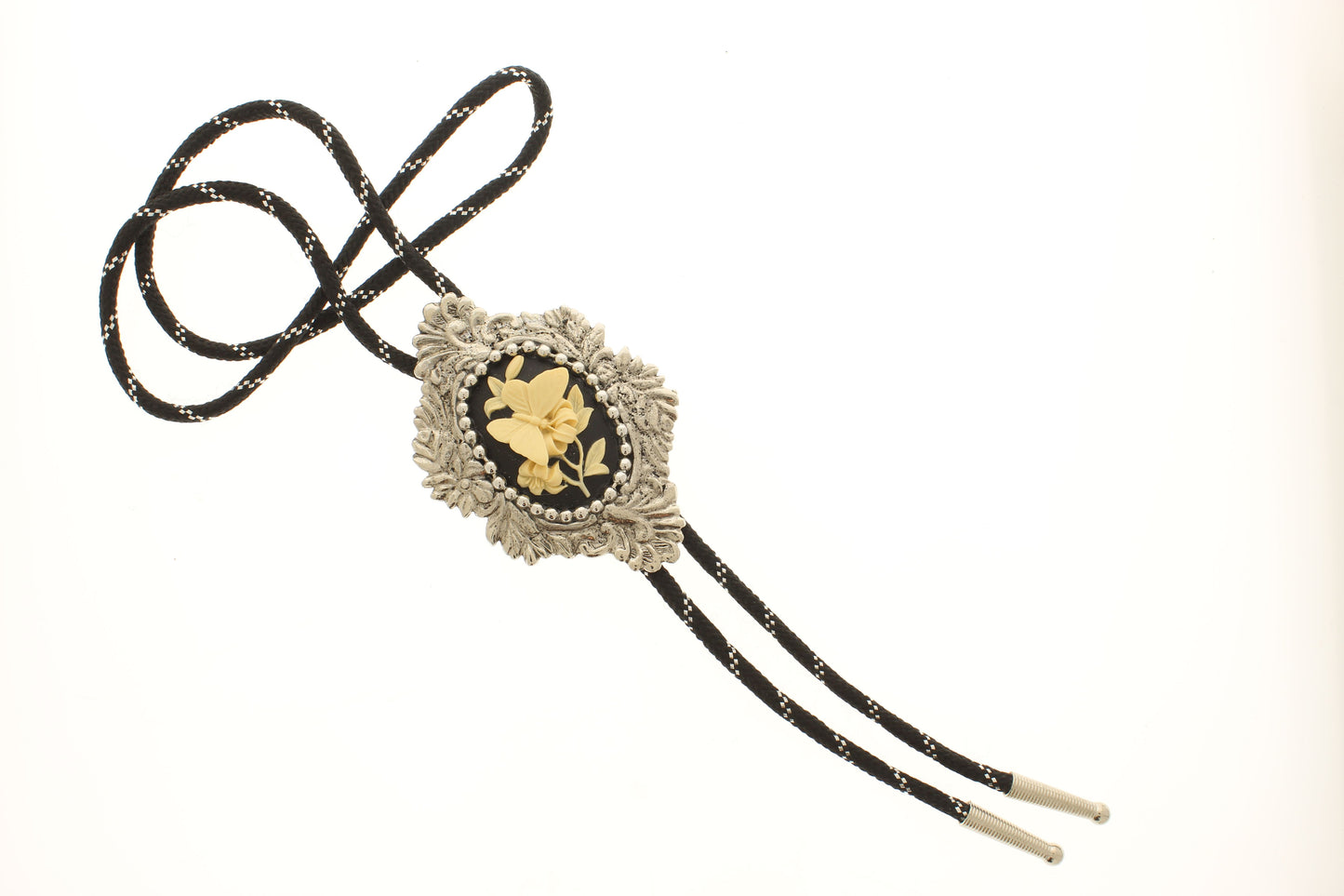 82mm x 56mm Wildflower Cameo Bolo Tie, made in USA, each