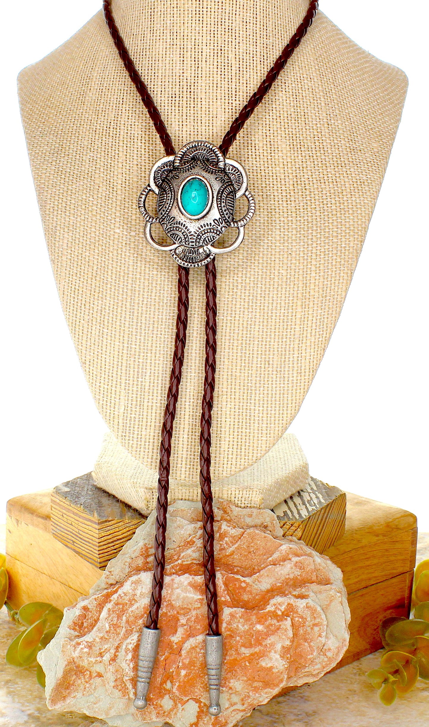 Turquoise Filigree Bolo, made in USA, each