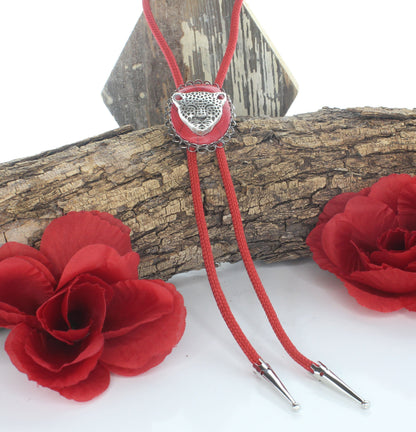 46mm x 36mm The Red Apex Bolo Tie, 36" red cord, made in USA, each