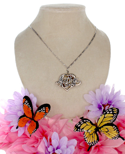 37mm x 52mm Heartfelt Mother Pendant Necklace w/ Gift Box, made in USA, each