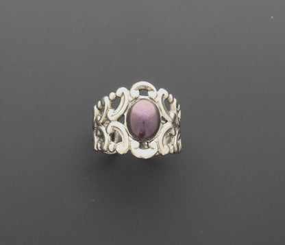 Royal Amethyst Scroll Ring, made in USA, each