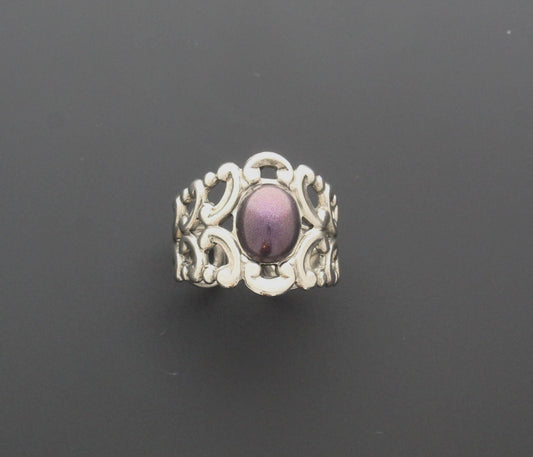 Royal Amethyst Scroll Ring, made in USA, each