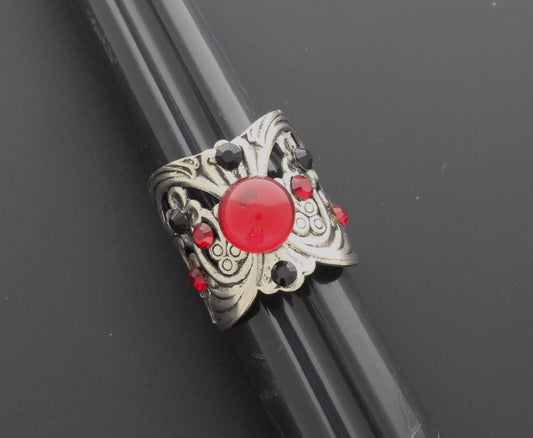 Crimson Bloom Ring, made in USA, each