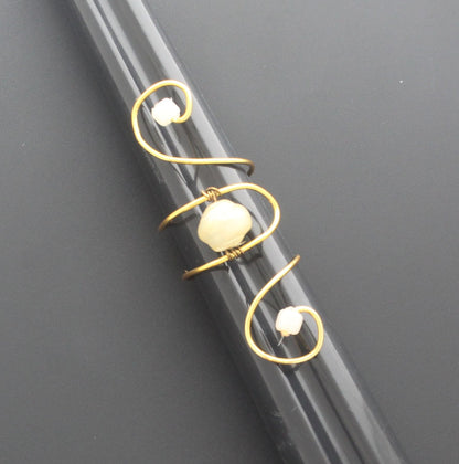 Golden Whimsy Spiral Ring, made in USA, each