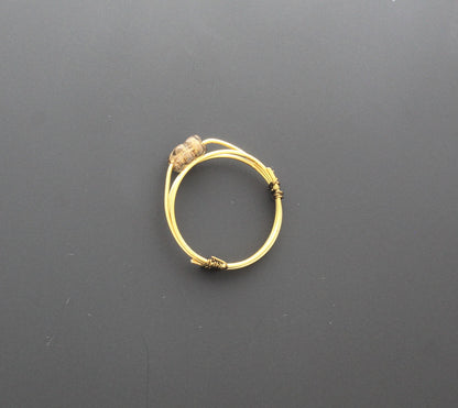 Vintage Brass Flower Ring, made in USA, each