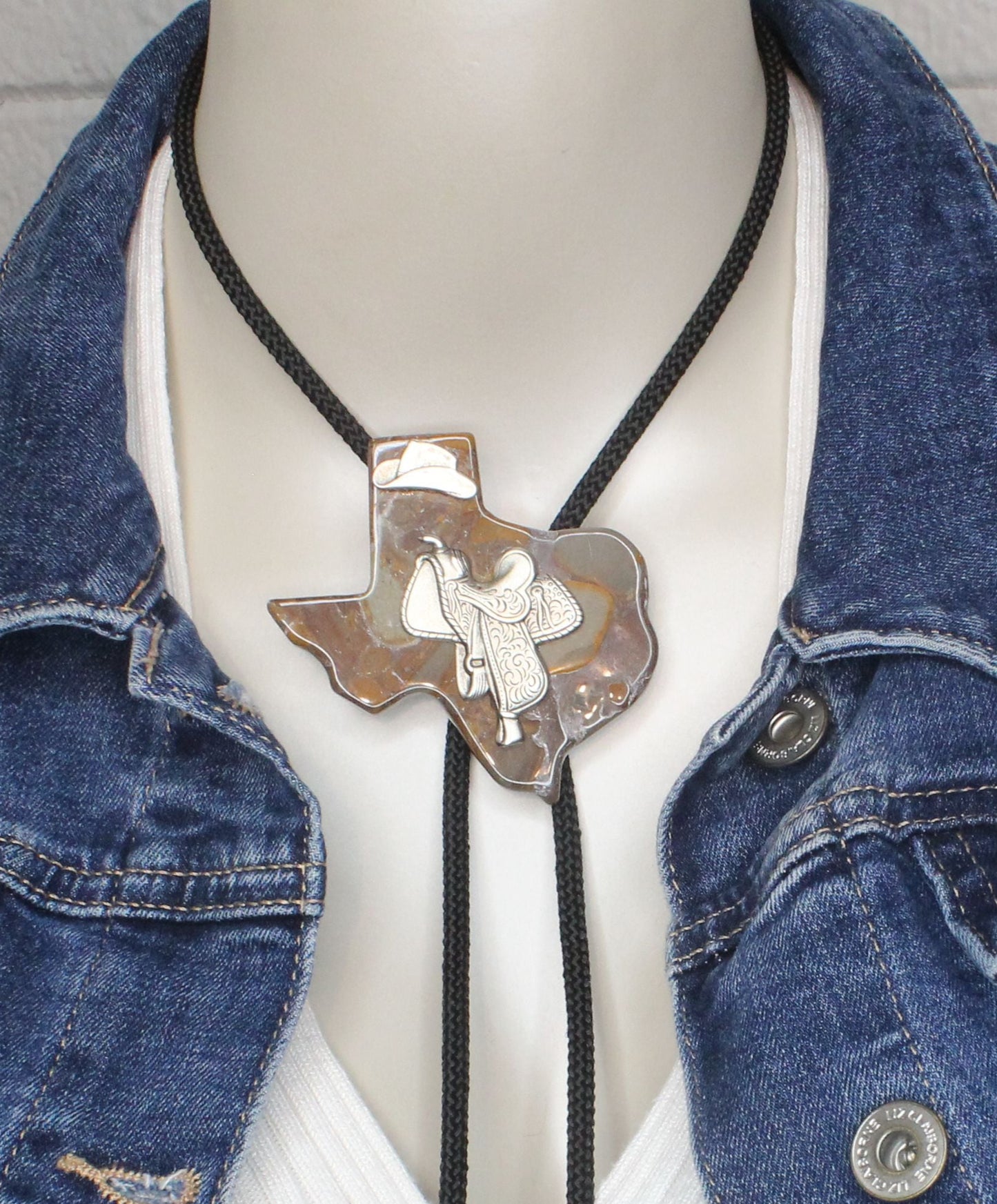 69mm x 72mm Texas Saddle Bolo Tie, made in USA, each