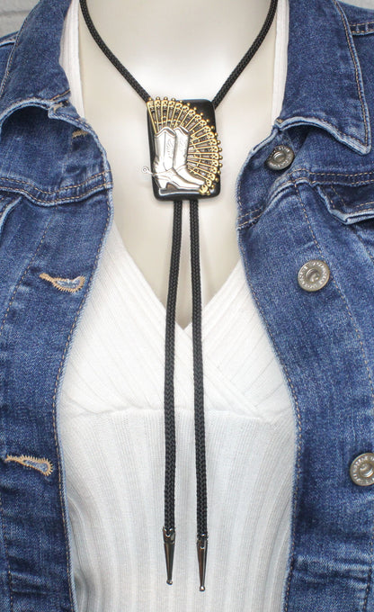 59mm x 39mm Golden Spurs Bolo Tie, made in USA, each
