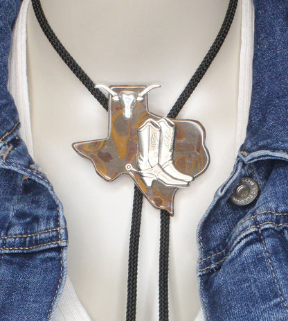 71mm x 74mm Western Spirit Bolo Tie, made in USA, each