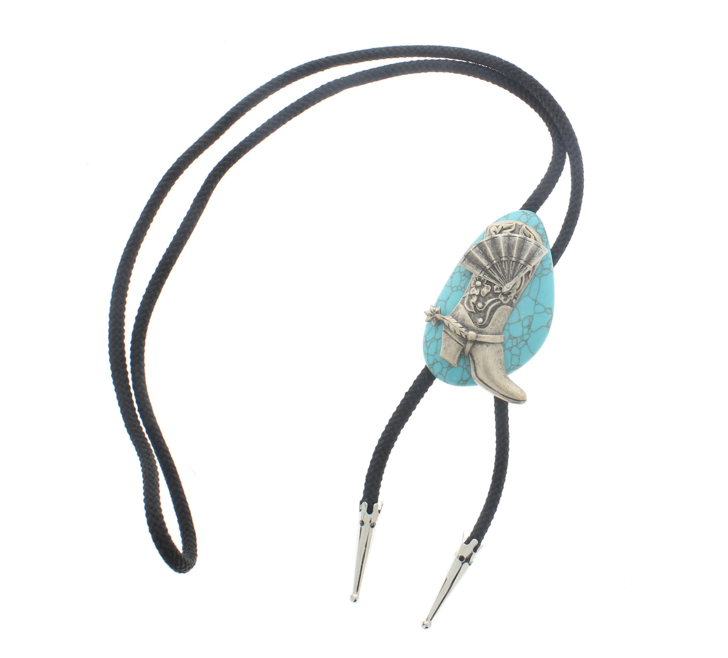 62mm x 37mm Turquoise Trail Bolo Tie, made in USA, each