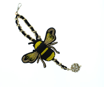 Beaded Bee Purse Pull Charm, made in USA, each
