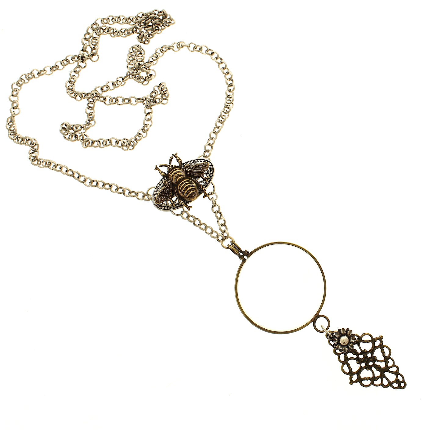 Honeybee Monocle Necklace, made in USA, each
