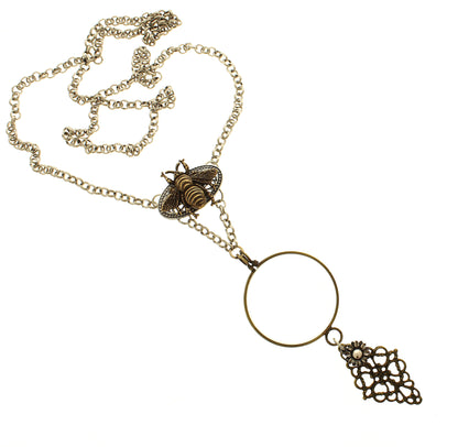 Honeybee Monocle Necklace, made in USA, each