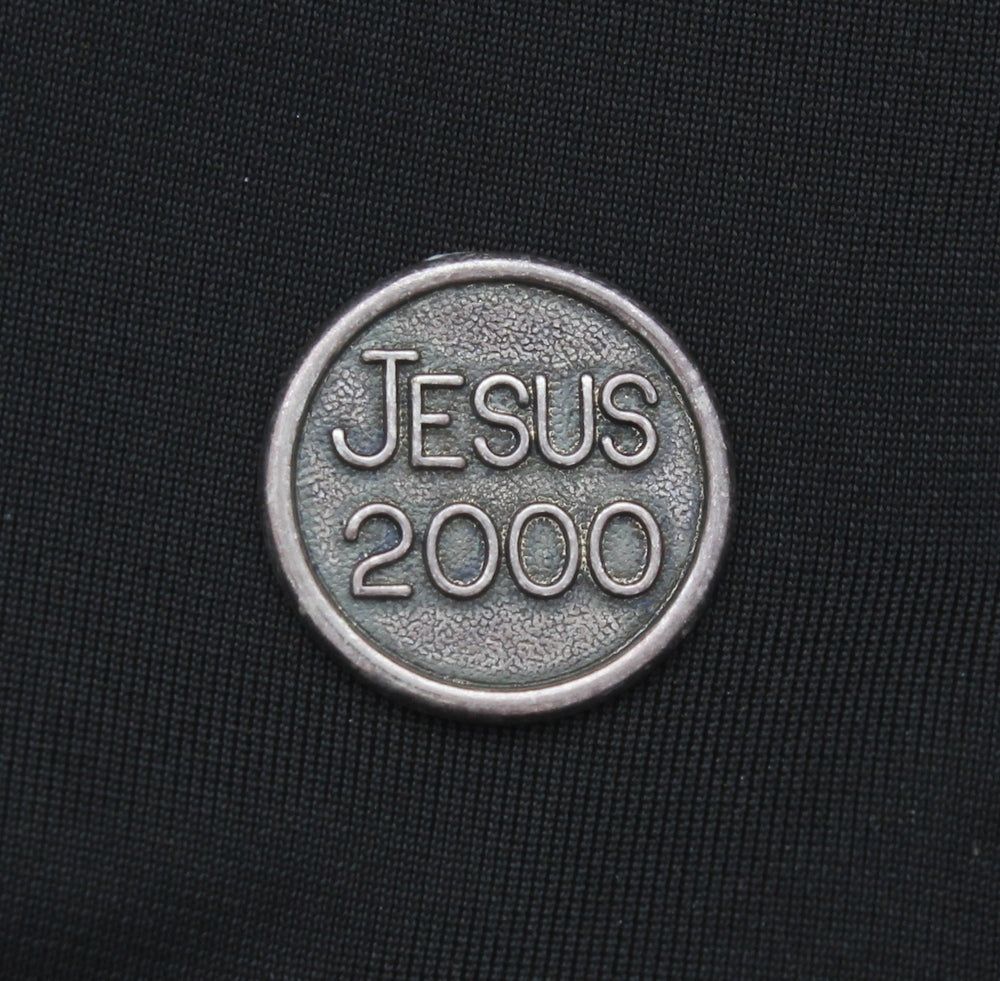18mm Jesus-2000 Medallion, No ring, Antique Gold, Classic Silver, pack of 6