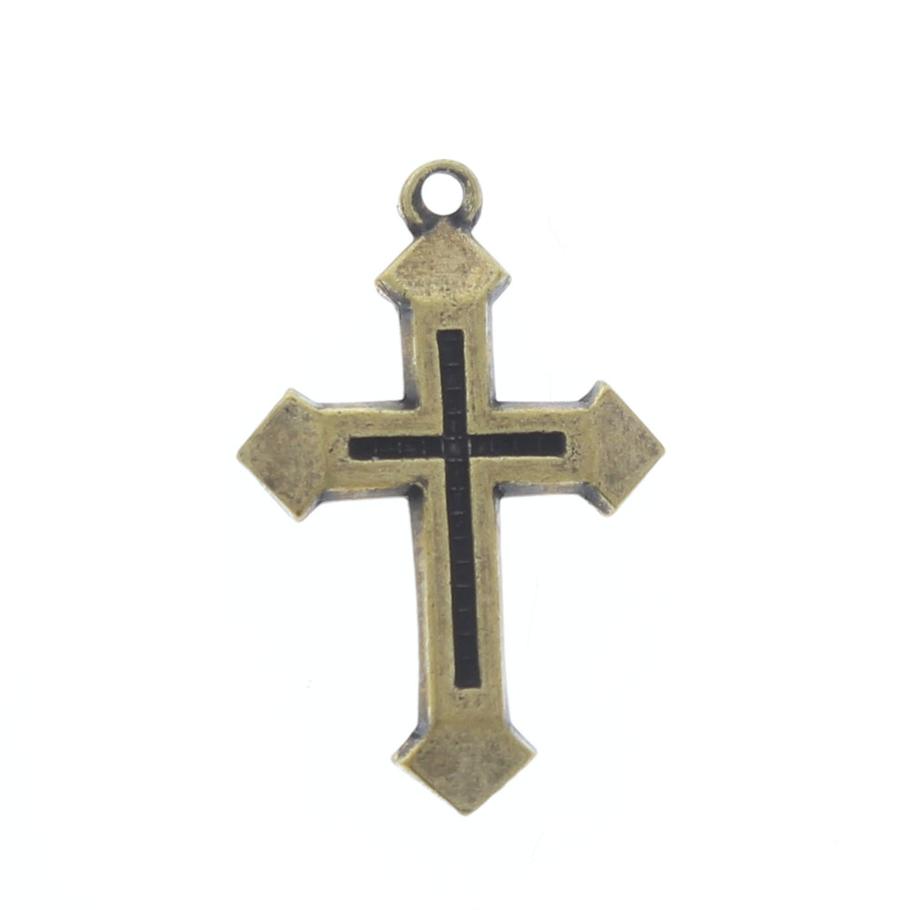 21mm x 16mm Coptic Cross Charms Classic Copper, Antique Nickel, Antique Gold, pack of 6