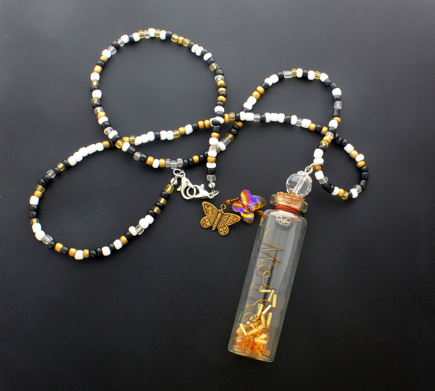 80mm x 22mm Message in a Bottle: Mother Necklace, made in USA, each