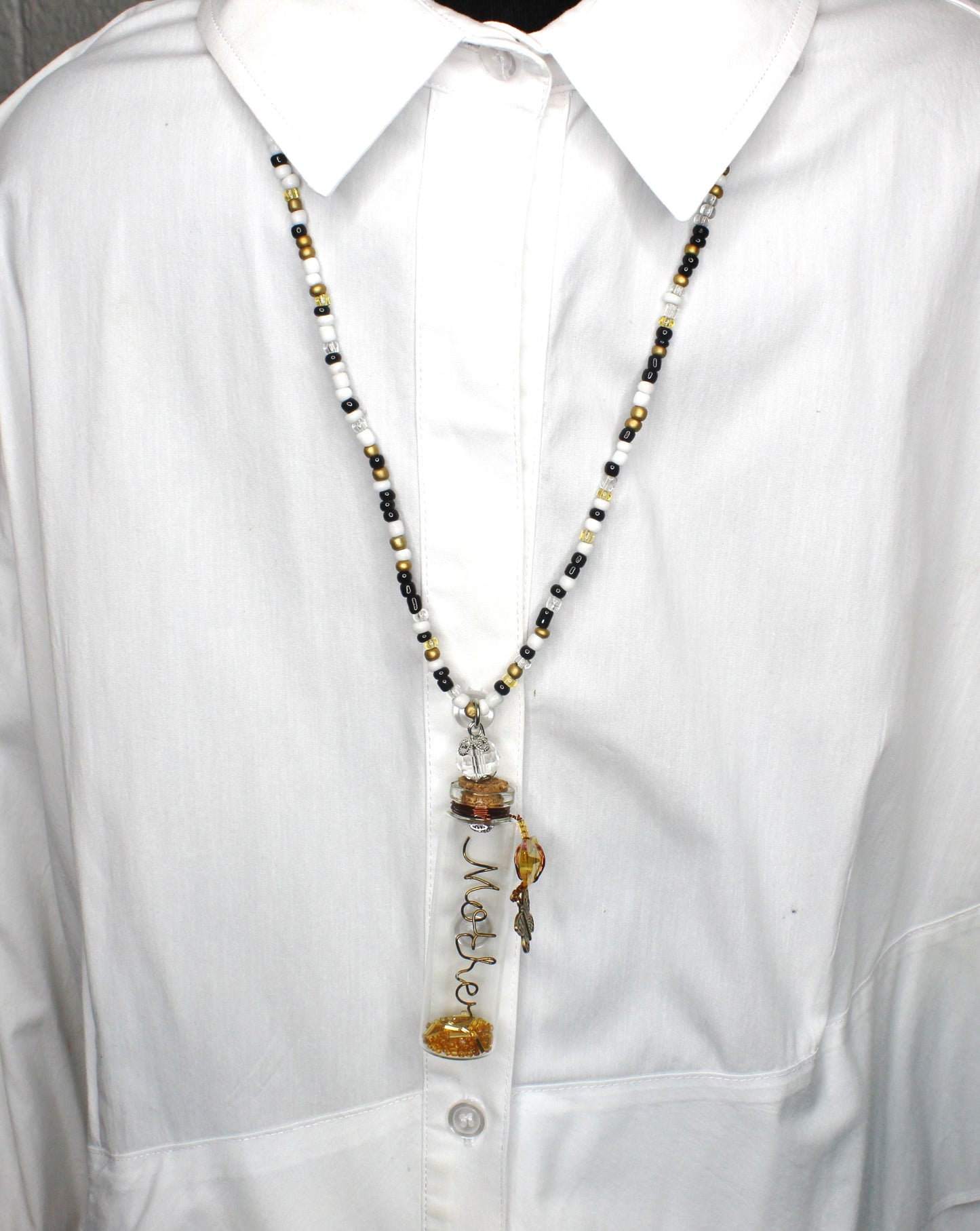 80mm x 22mm Message in a Bottle: Mother Necklace, made in USA, each