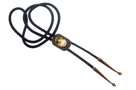 40mm x 27mm Portrait in Bronze Bolo Tie, made in USA, each