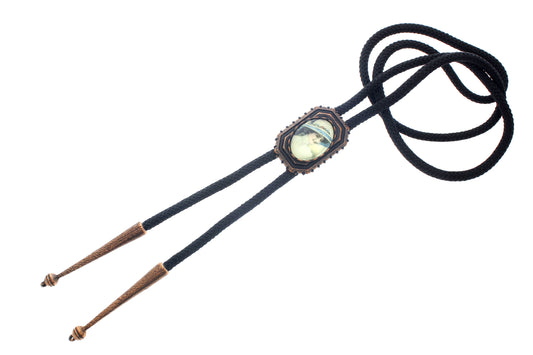 40mm x 27mm Bronze Belle Bolo Tie, made in USA, each