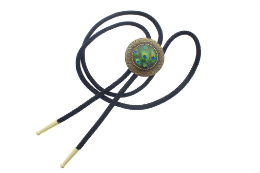 42mm Peacock Trail Bolo Tie, made in USA, each