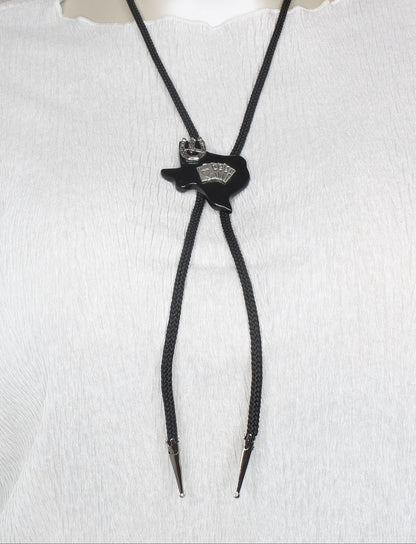 47mm Texas Hold 'Em Bolo Tie, made in USA, each