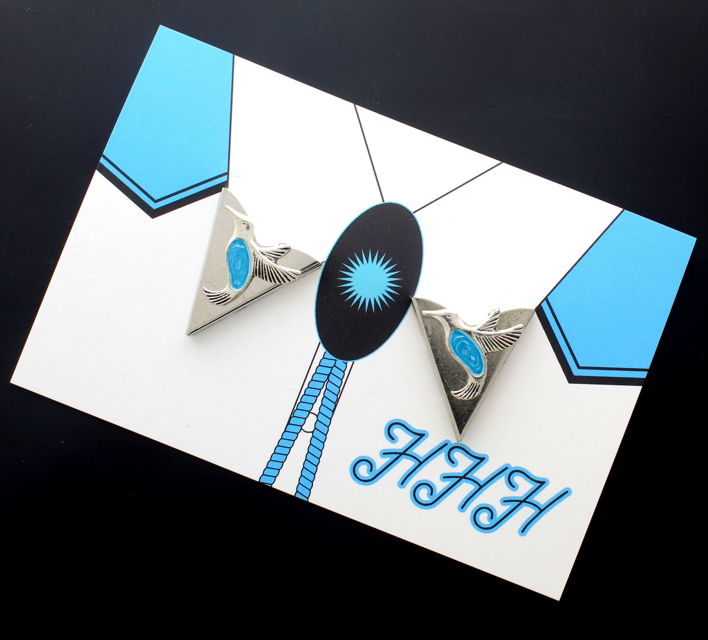 35mm x 32mm Hummingbird Collar Tips, made in USA, 1 Pair