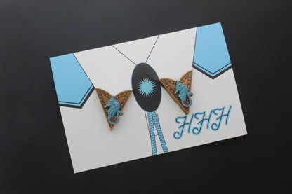 35mm x 32mm Seahorse Rodeo Collar Tips, made in USA, 1 Pair