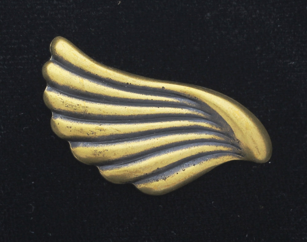 36x26mm Cherub Wing, Left, Antique Gold, and Classic Silver, pk/6