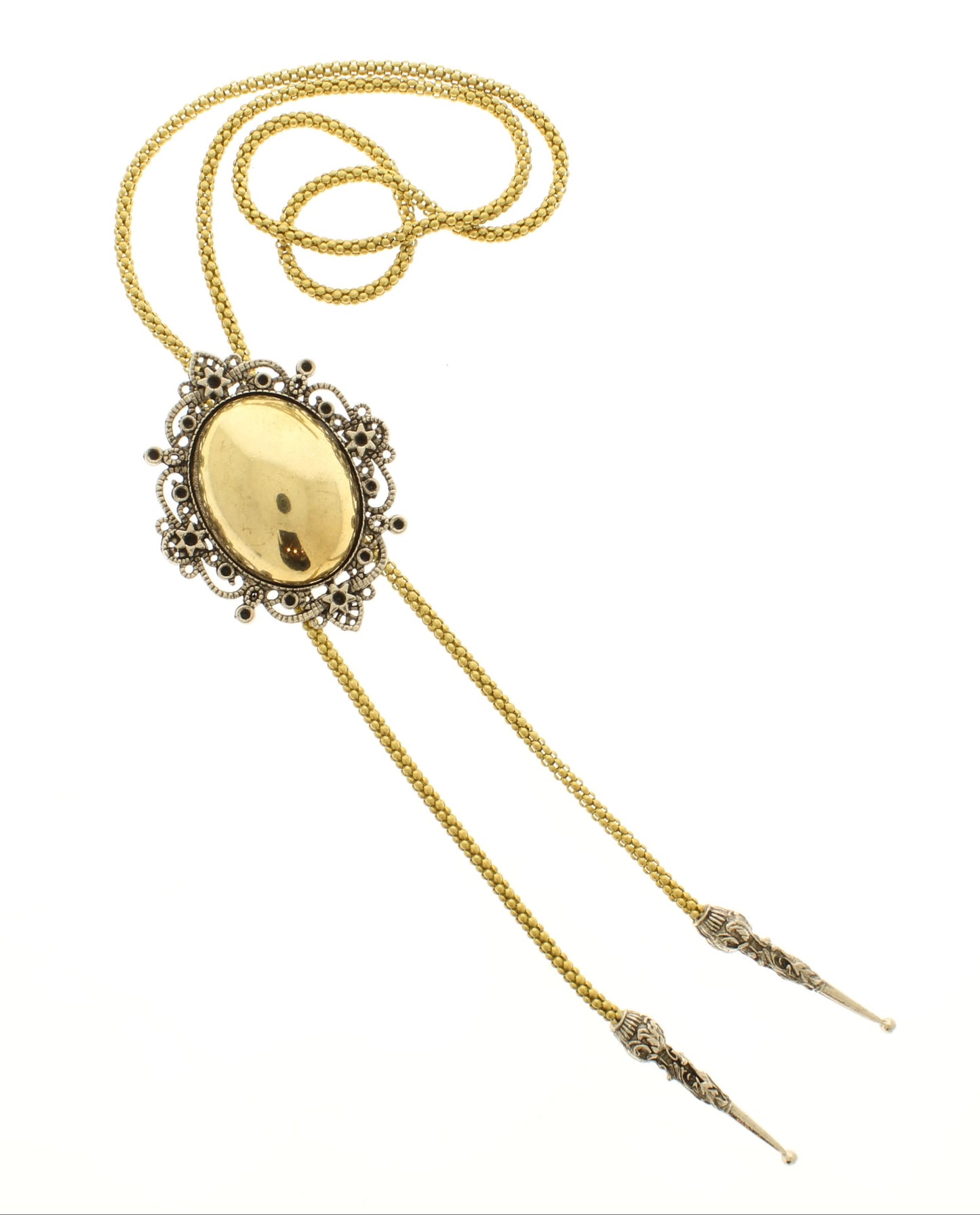 65mm x 51mm Victorian Gold Bolo Tie, made in USA, each