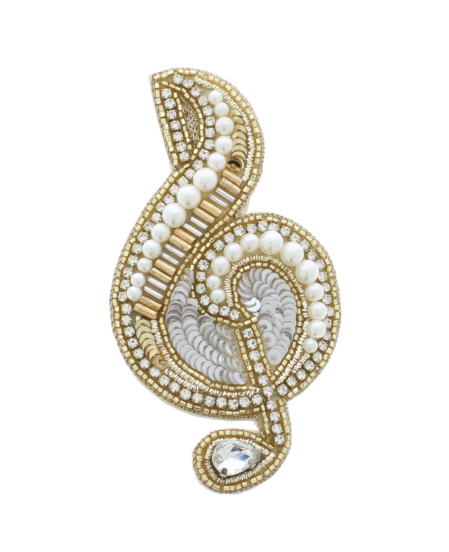 87mm x 47mm Treble Clef Scarf Slide, made in USA, each