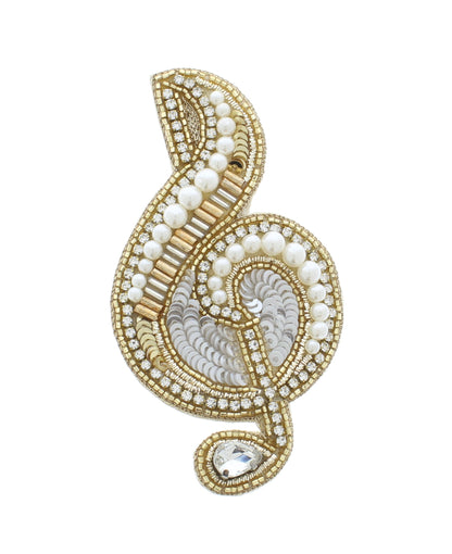 87mm x 47mm Treble Clef Scarf Slide, made in USA, each