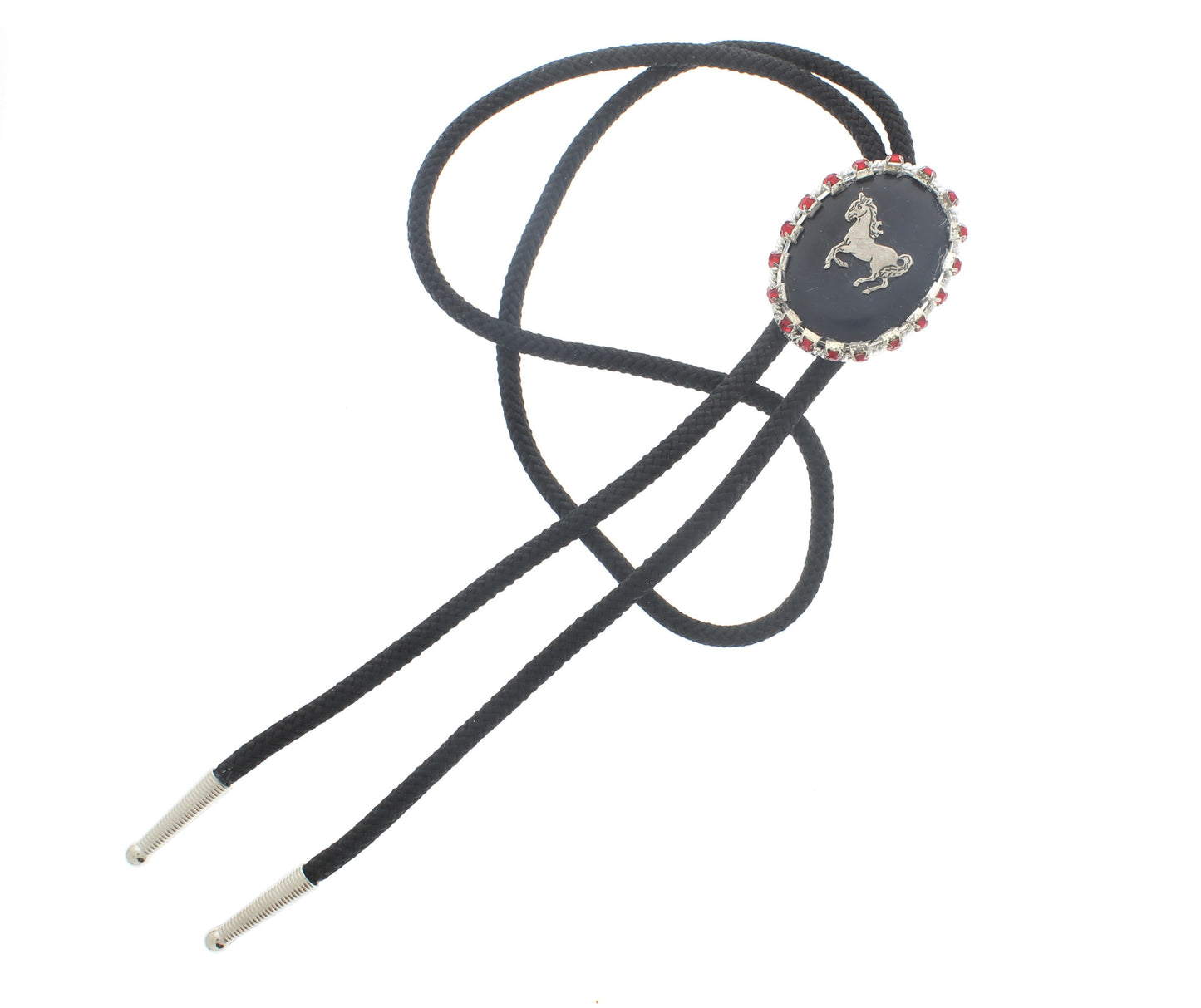 45mm x 35mm Prancing Spirit Rhinestone Bolo Tie, made in USA, each