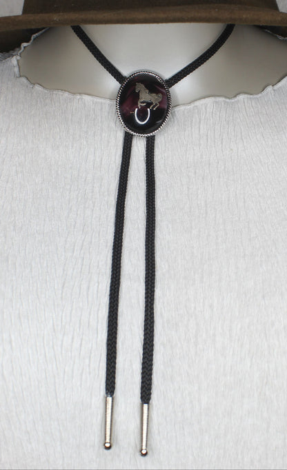 45mm x 35mm Midnight Trot Bolo Tie, made in USA, each
