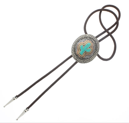 59mm x 50mm Turquoise Cactus Bolo, made in USA, each