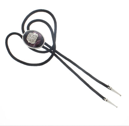 44mm x 35mm Dark Prairie Rose Bolo Tie, made in USA, each