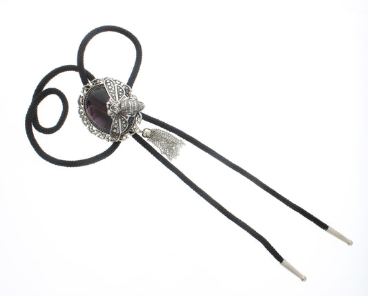 57mm x 48mm Amethyst Hive Bolo Tie, made in USA, each