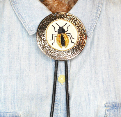 75mm Golden Dune Beetle Bolo Tie, made in USA, each