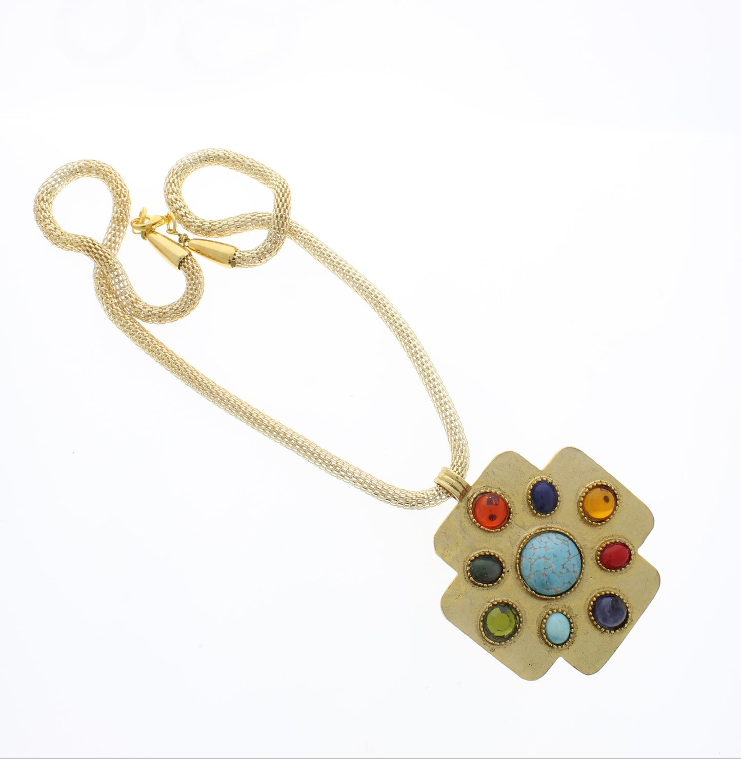 68mm Rainbow Medallion Necklace, made in USA, each