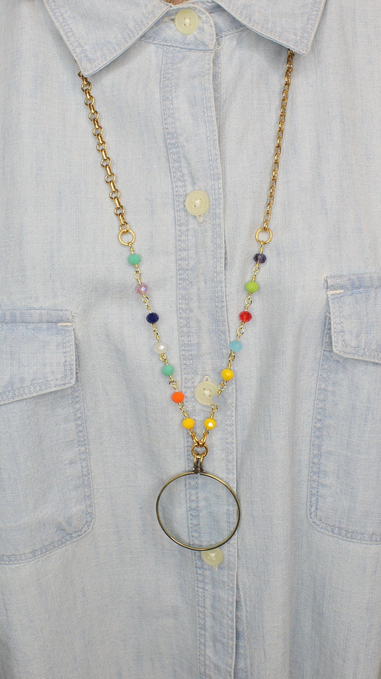 The Curious Spectrum Necklace, made in USA, each