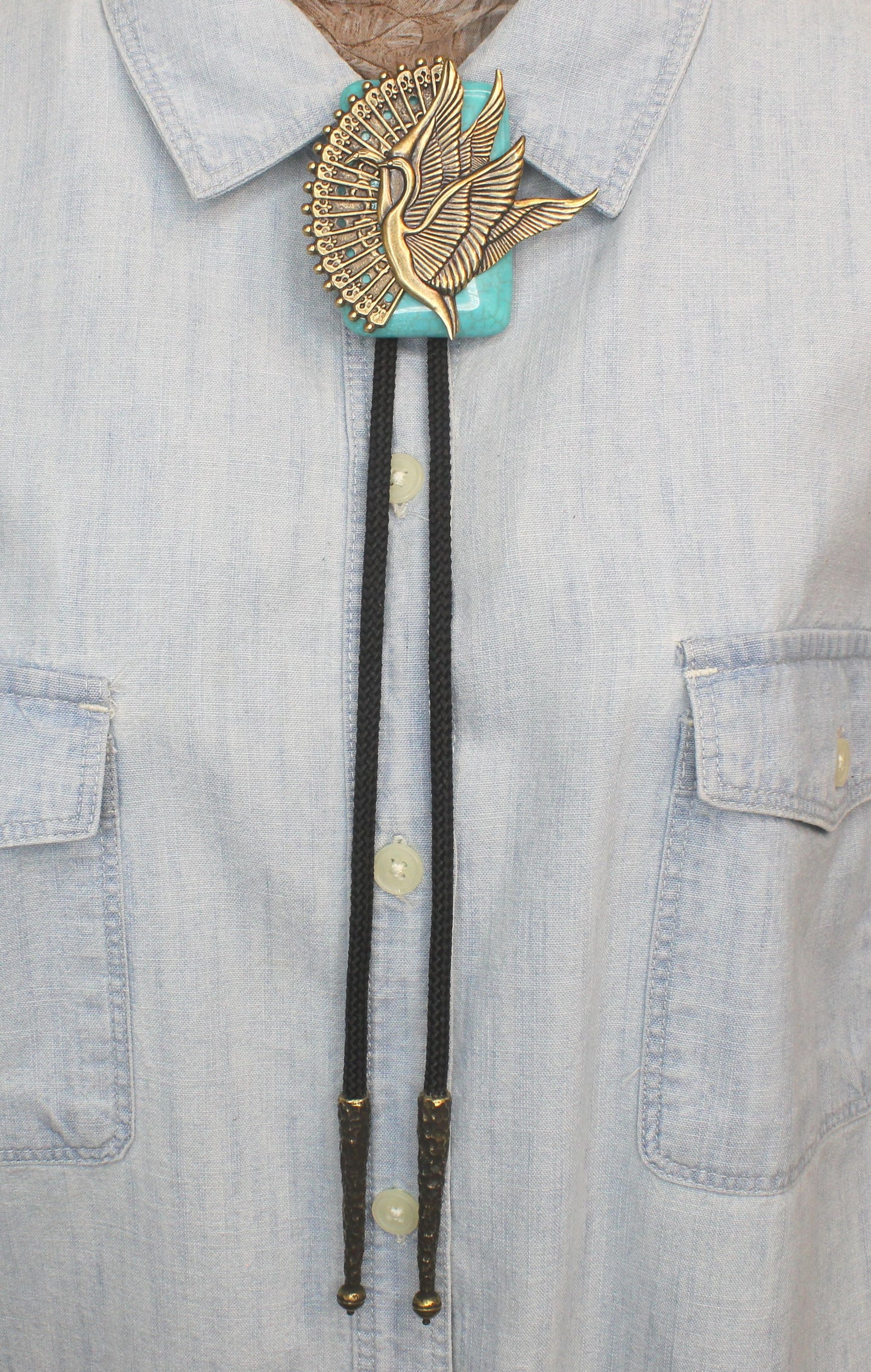 Skyfire Sentinel Bolo Tie, Made in USA, 63.7mm x 66.5mm