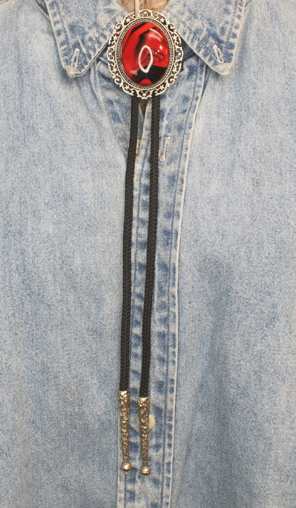 Bloodstone Guardian Bolo Tie, Made in USA, 58.7mm x 47.7mm