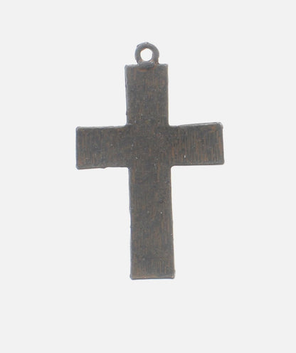 61mm x 38mm Rustic Garden Cross Pendant, each