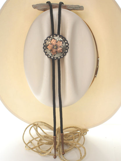 48mm Western Rose Bolo Tie, made in USA, each